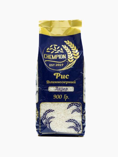 Рис Лазер Длиннозерновой Chempion, 900 гр ⭐ купить по цене 0 сум в ...
