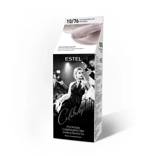 Краска-уход для волос Estel Celebrity, №-10/76-Скандинавский блондин ⭐ ...